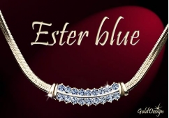 Ester blue - řetízek zlacený